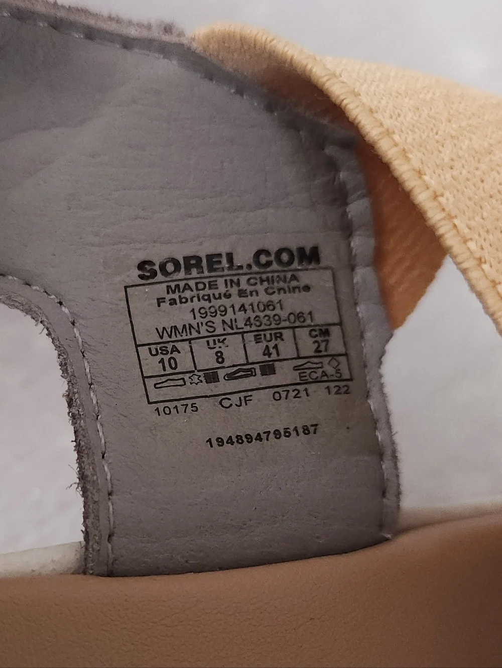 SOREL Cameron Flatform Slingback Platform Sandals US 10 Chrome Grey Chalk - Picture 9 of 11